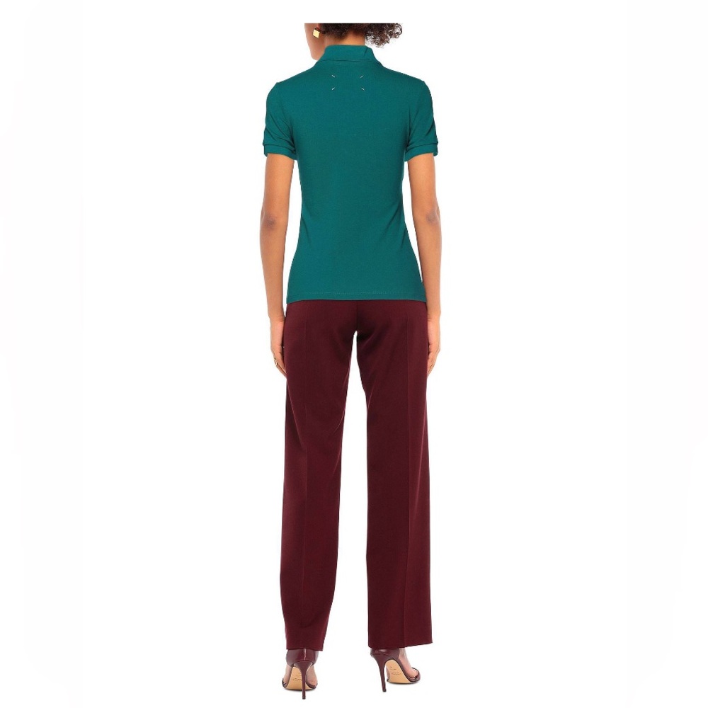 Maison Margiela women’s pique cotton dark teal polo SOLD